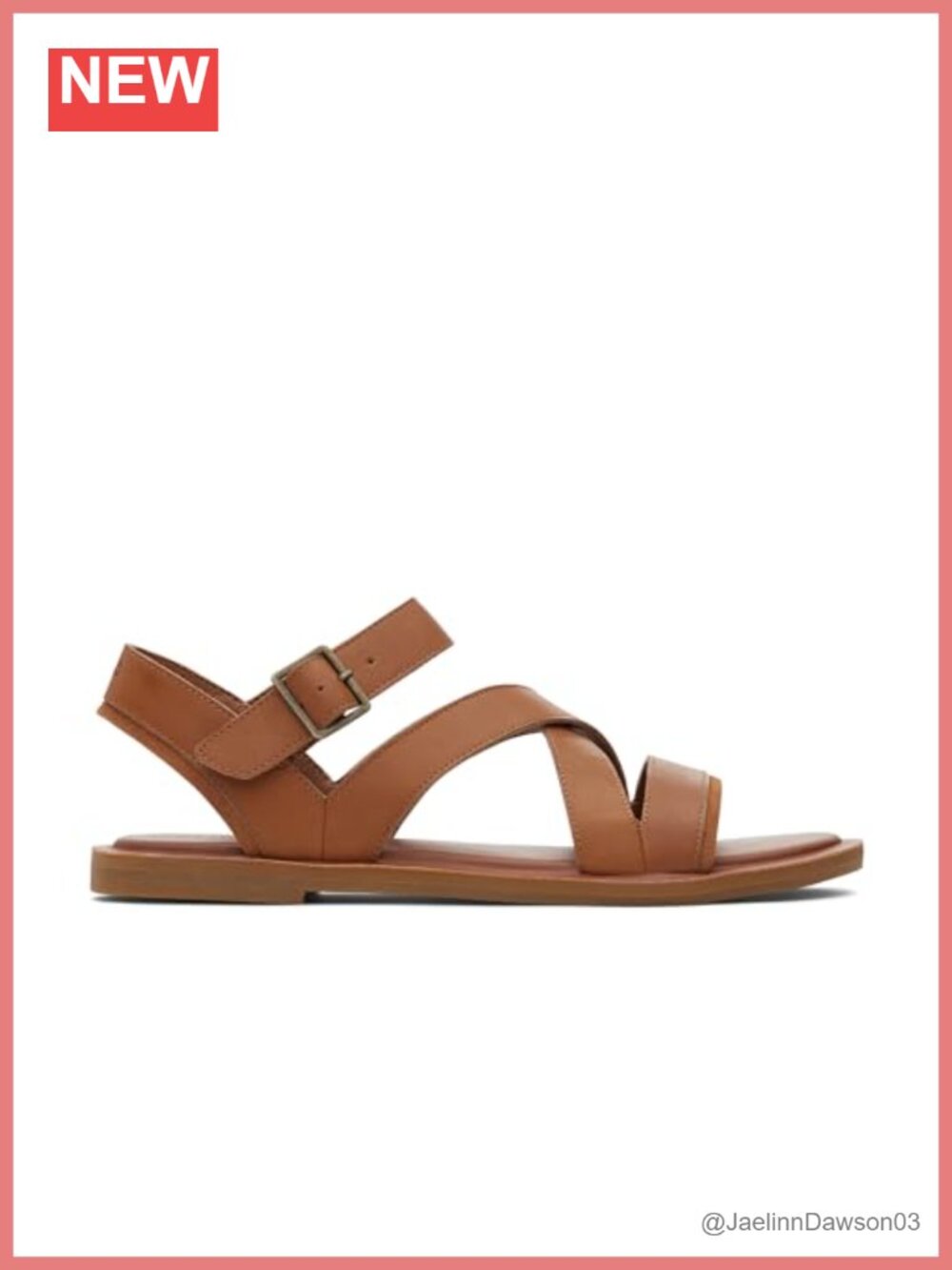 TOMS Strappy Flat Sandals Adjustable Buckle Leather Suede CloudBound Foam